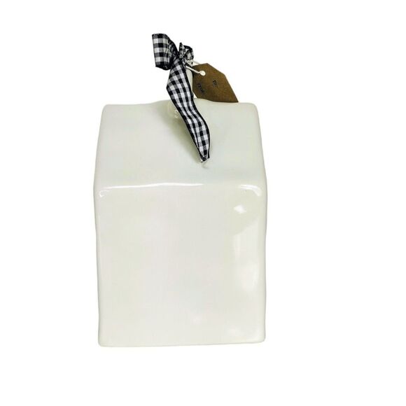 Farmhouse Rae Dunn Ceramic Garden Birdhouse "Tweet" Outdoor Stand Hanging - Picture 3 of 10